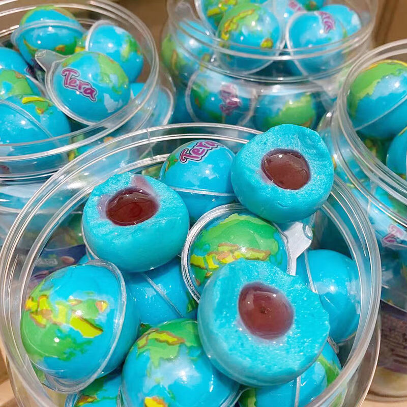 网红流心地球果爆浆 网红恶搞零食 夹心地球糖橡皮糖 爆浆流心地球(5