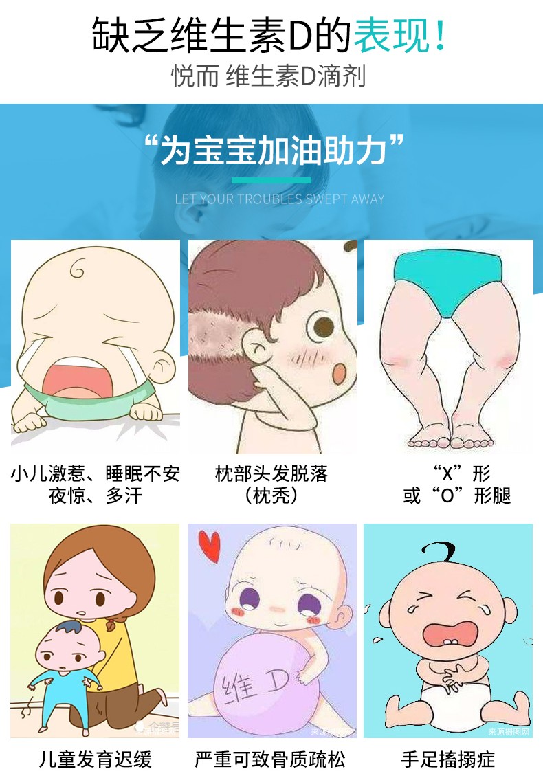 双鲸悦而 维生素d滴剂胶囊型 婴幼儿童维d3 预防佝偻病 3盒装 图片