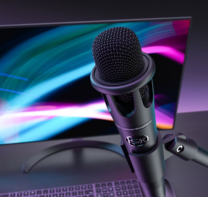 2022新款iske300电容麦克风手持麦主播电容麦直播唱歌设备手机电脑