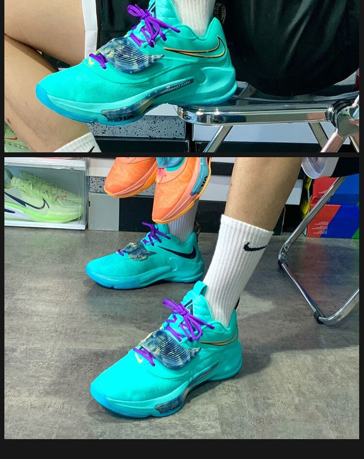 纯原品质字母哥三代篮球鞋zoomfreak3ep湖水蓝黑紫黑白绿男女实战运动