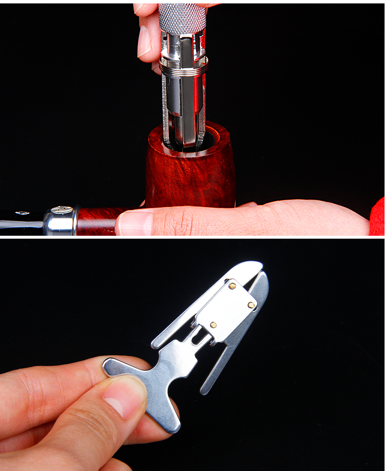斗韵烟斗修碳器多头修碳刀金属烟斗钵清洁工具斗专用配件万能修碳器