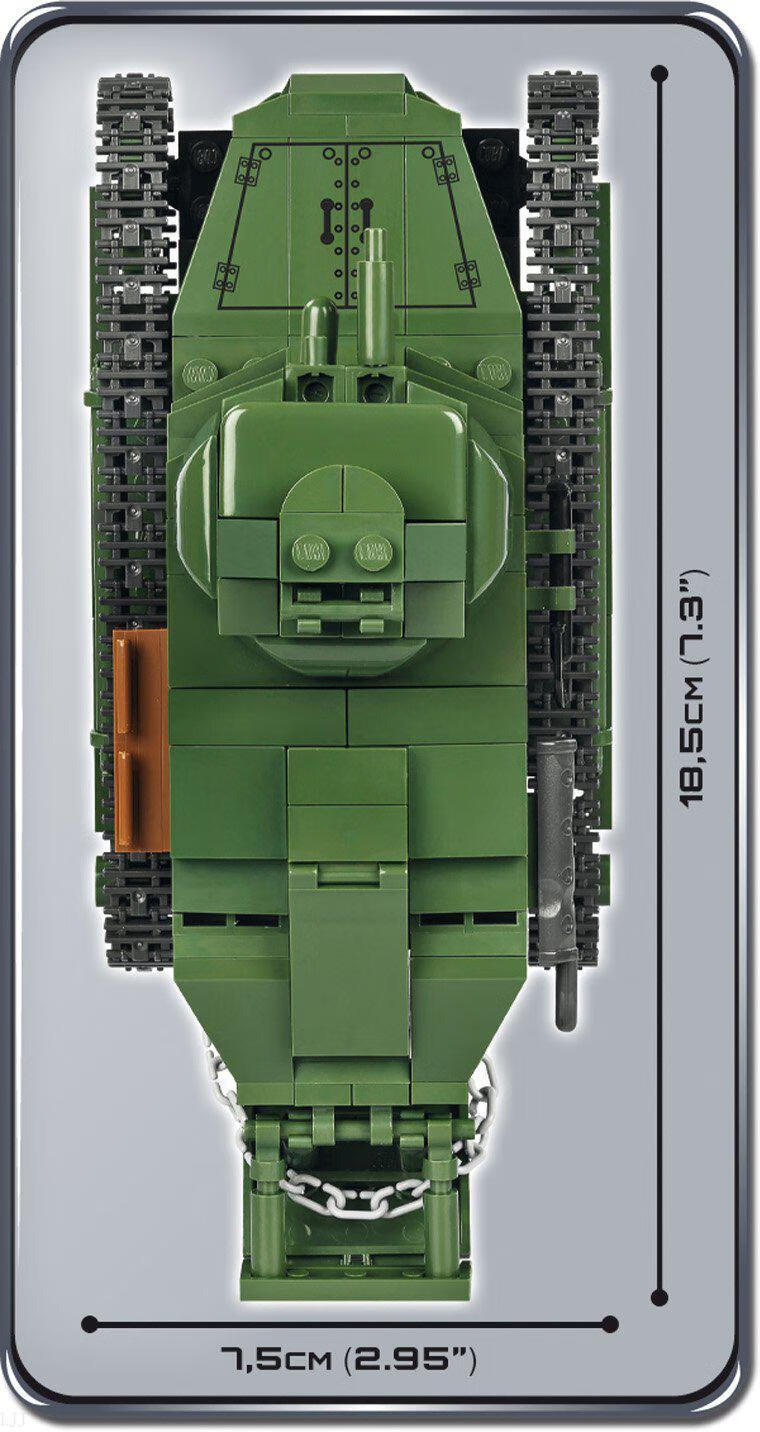 德国a7v坦克cobi一战ft17英国mark ia7v坦克积木拼装玩具模型收藏进口