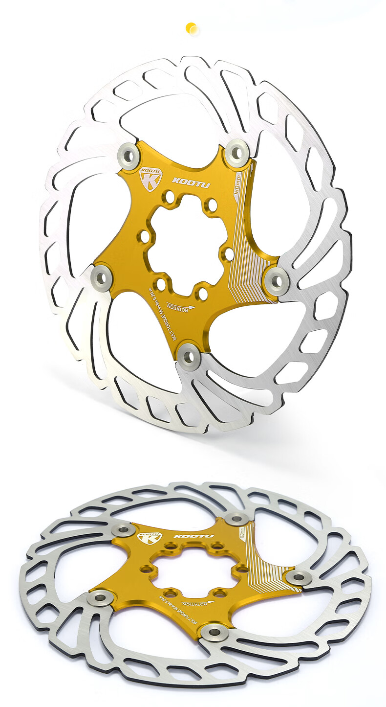 kootu超轻浮动碟片山地自行车碟刹盘六钉刹车片160/180/203mm配件