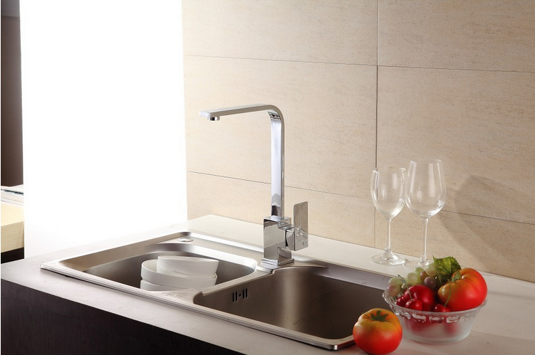 大红鹰卫浴龙头 全铜厨房不锈钢洗菜盆水龙头冷热万向可旋转洗碗池