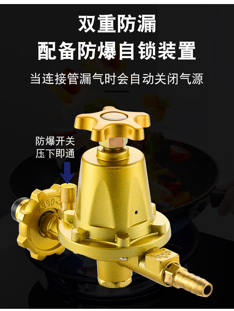 九牧王官方旗舰同款商用防爆液化气中压阀煤气罐燃气灶高压阀饭店