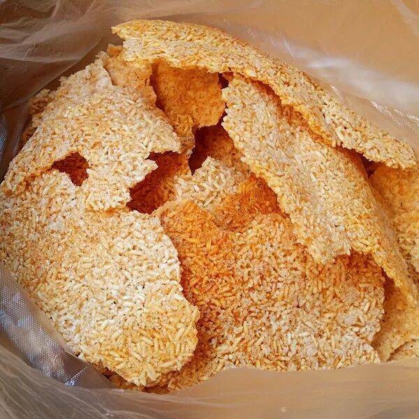 岳西馆蒿子锅巴手工锅巴500g非油炸怀旧休闲零食老灶咸肉糯米大米锅巴