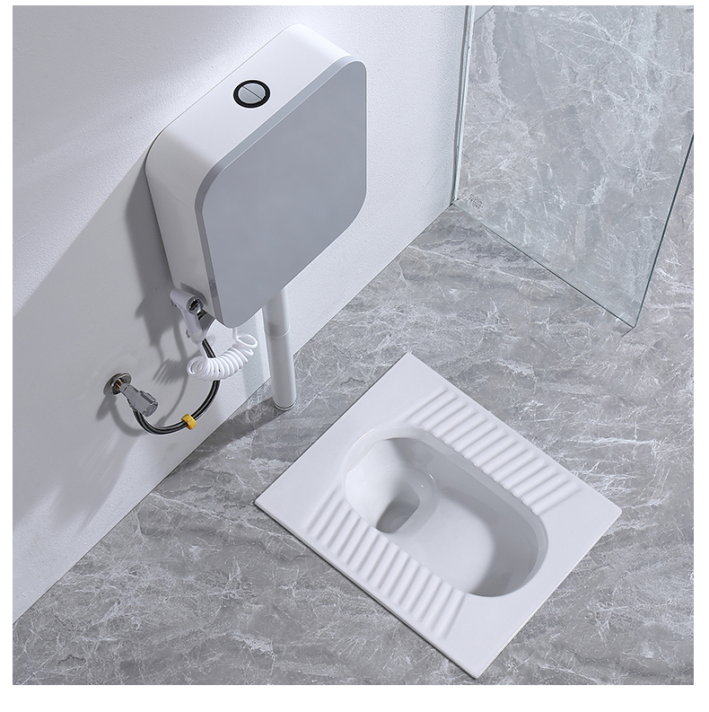 2022新款马可波罗蹲便器套装蹲便器家用蹲坑式水箱套装大便器卫生间蹲