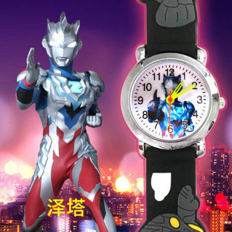 儿童手表男孩玩具学生赛罗欧布变形幼儿电子卡通投影表 银河奥特曼