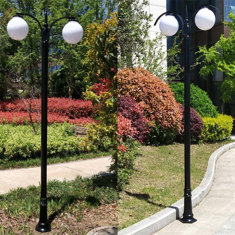 双头led庭院灯吊灯罩户外小区路灯马路弯灯防水双头草坪景观路灯 1号