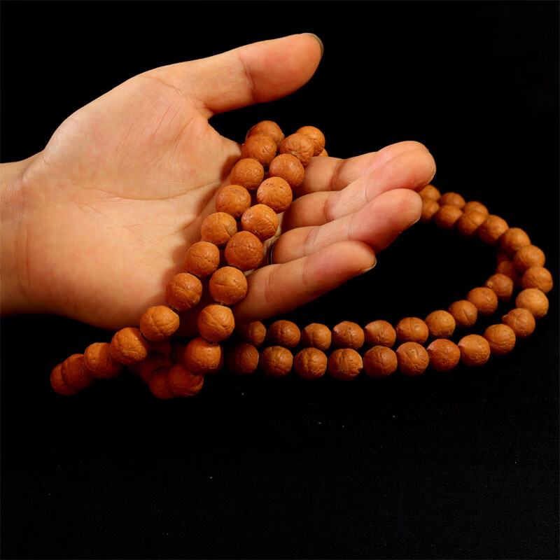 尼泊尔凤眼菩提子念珠108颗手串手持 怀业增业原籽藏式念珠 13mm