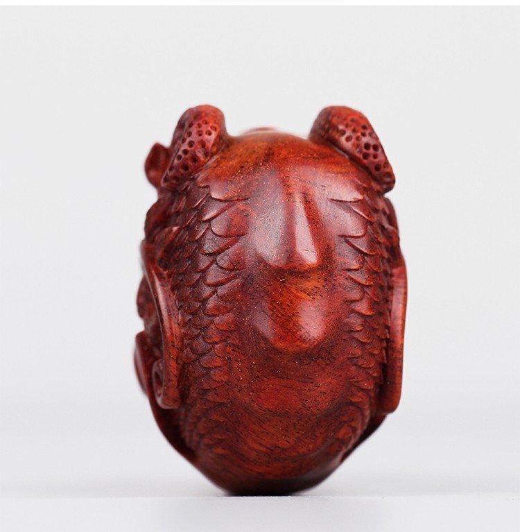 简时代鱼化龙手把件印度小叶紫檀木男士随身盘玩把玩物件手玩件款一