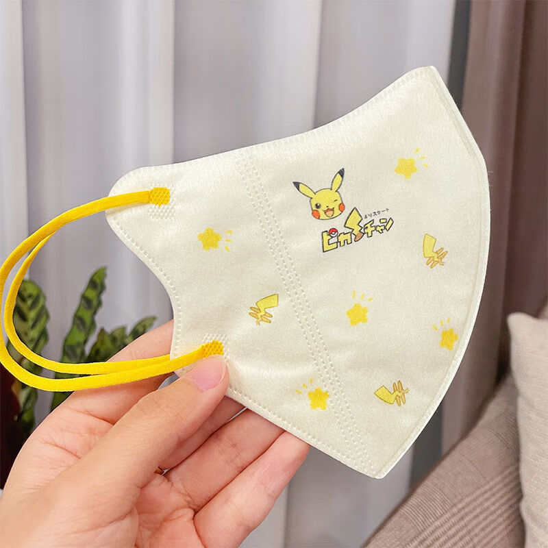 3d立体皮卡丘口罩可爱儿童口罩高颜值女卡通印花防护口罩夏季透气 3d