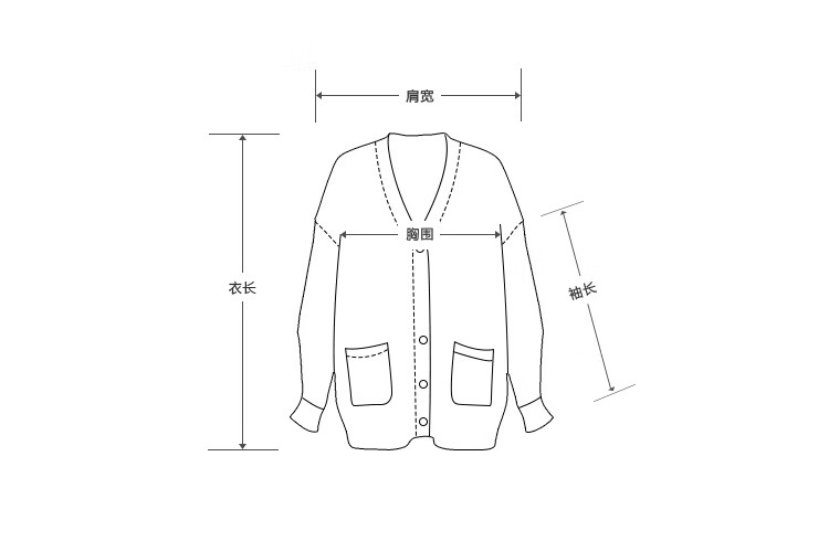 【全羊绒】哥弟女装新款v领宽松纯羊绒衫女长袖针织开衫毛衣外套a400