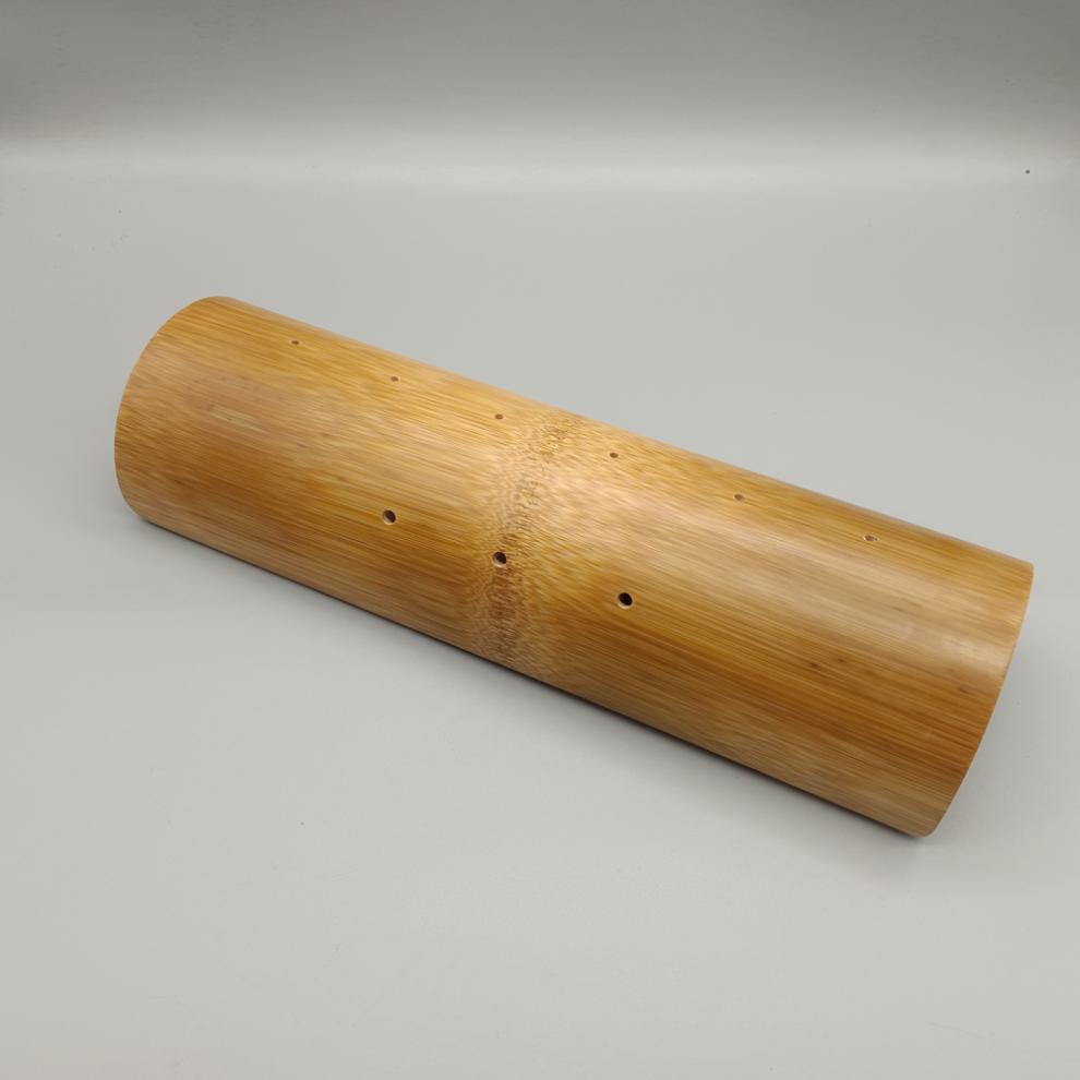 半圆枕头成人竹筒枕头空心竹枕实木 颈椎专用 腰枕长30cm高4cm【图片