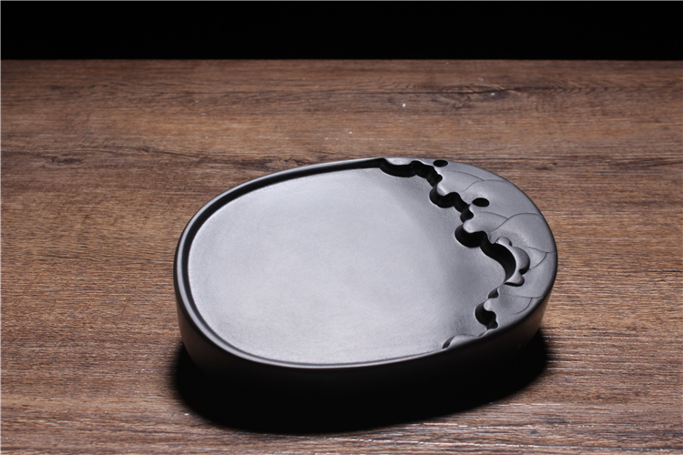 静阁隆 安徽砚台老坑歙砚天然原石刻磨墨条书法专用毛笔墨砚端砚文房