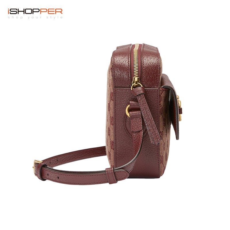 gucci古驰女包马衔扣1955系列单肩包小号相机包gg帆布斜挎包 9y9ng