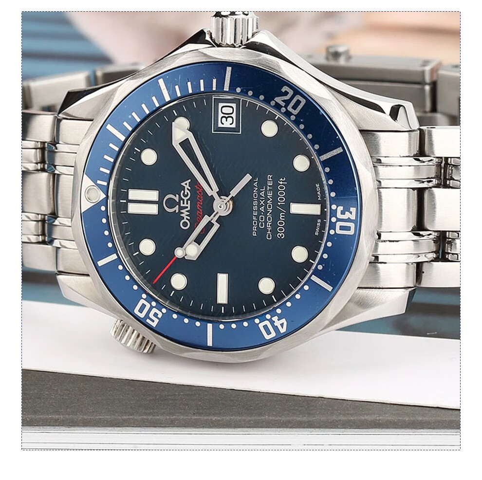 【二手95新】欧米茄omega 海马300蓝盘36.5mm自动机械男表2222.80.