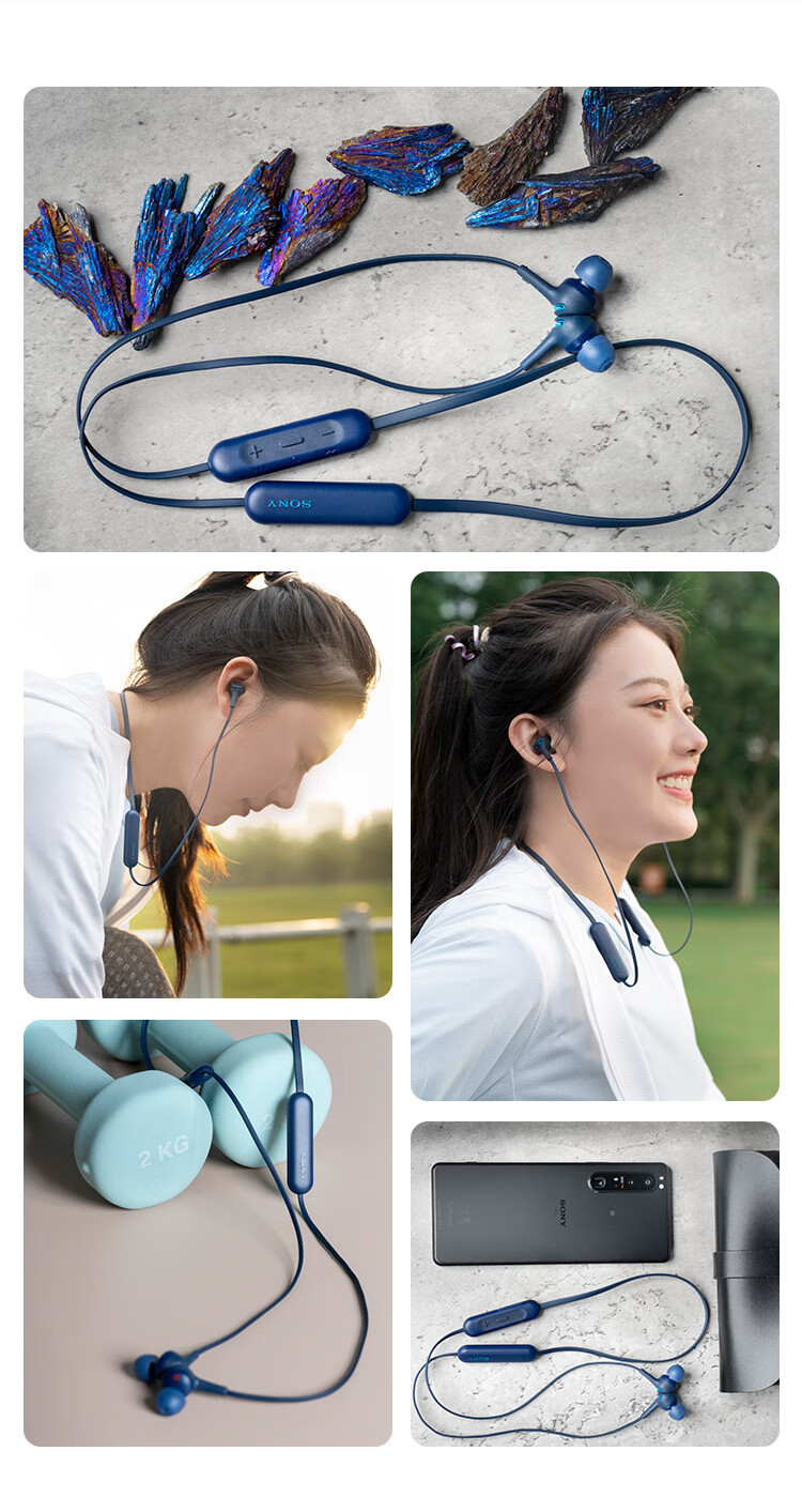 wi-xb400 颈挂入耳式无线蓝牙耳机挂脖式耳麦重低音运动跑步适用于