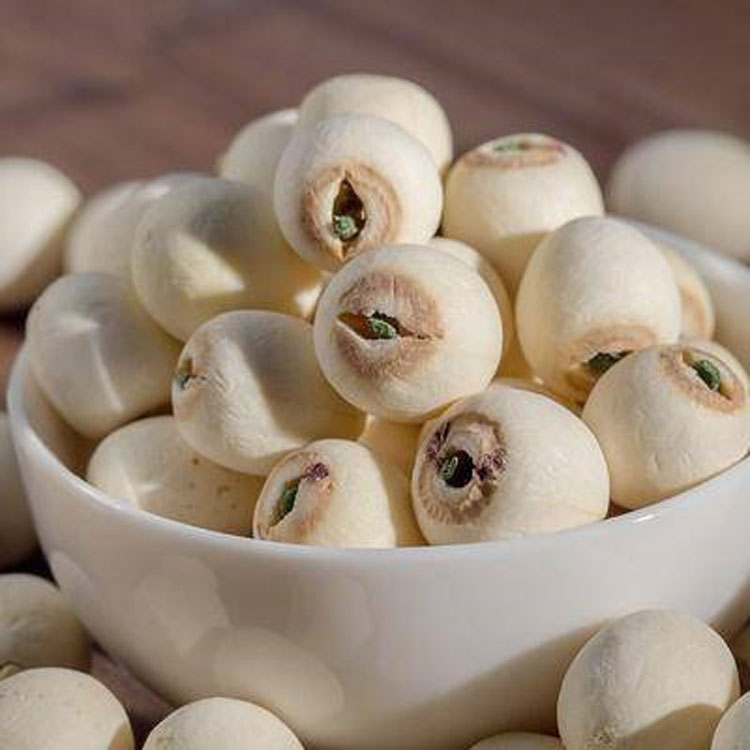 湖南农家特产有芯白莲子干货500g带芯磨皮白连无硫带心白连籽【图片