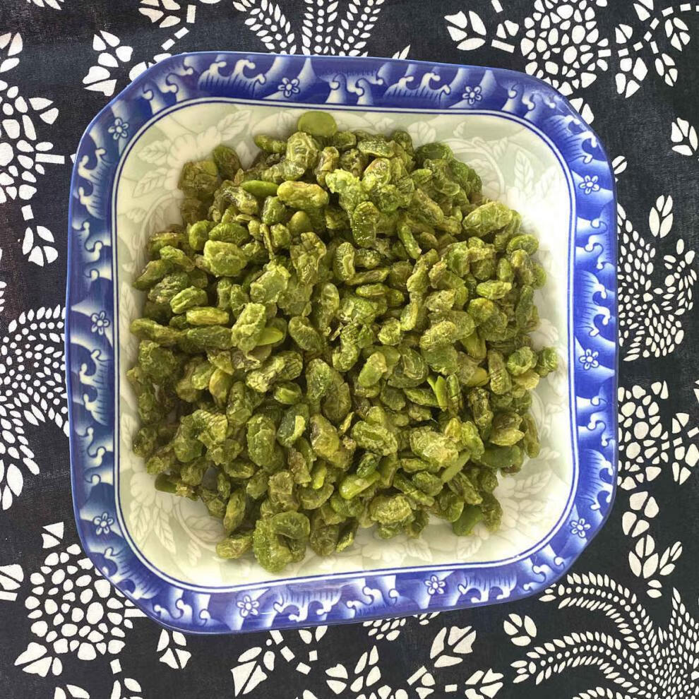 牛踏扁熏青豆 朱家角特产 熏豆熏毛豆咸味甜味250g 甜味500g【图片