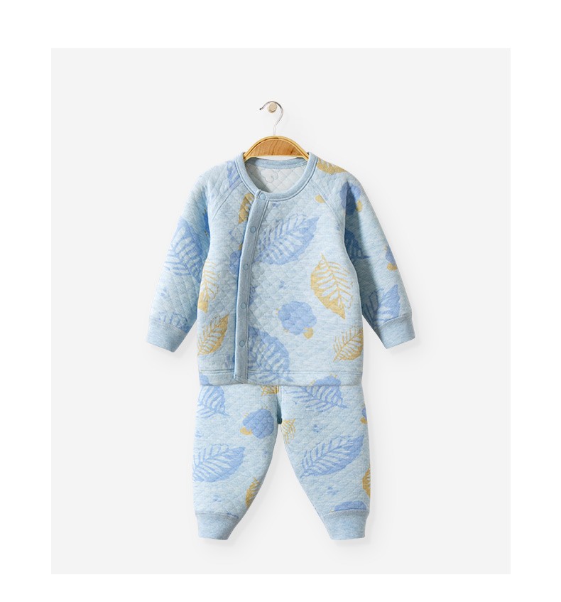 棉店婴儿宝宝秋衣套装春秋冬季保暖衣薄棉1-3岁儿童内衣套装婴儿冬装