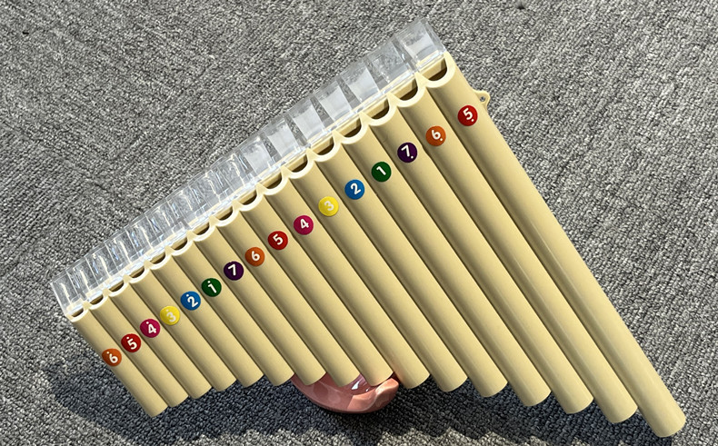 2022新款学生用16管18管排箫教学专用排箫初学者音乐乐器 18管-橙色