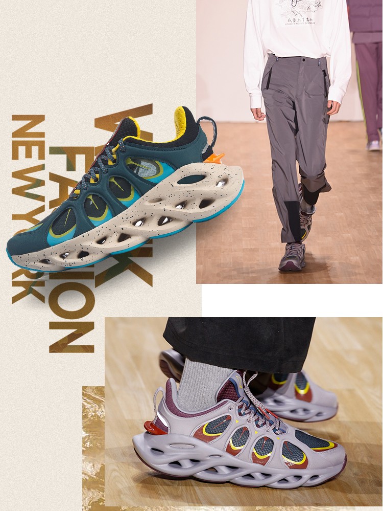 李宁li-ning 中国李宁2019纽约时装周走秀款李宁弧ace男子减震跑鞋