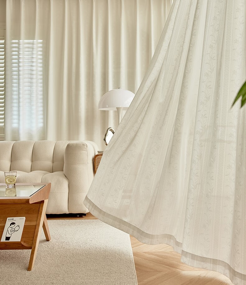 澳颜莱 富·安娜商场同款日本隔热防晒纱帘透光不透人窗帘镜面纱卧室