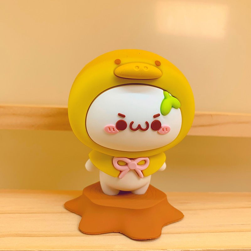 七夕情人节正品盲盒长草颜团子动物系列名创优品网红公仔潮玩盲盒手办