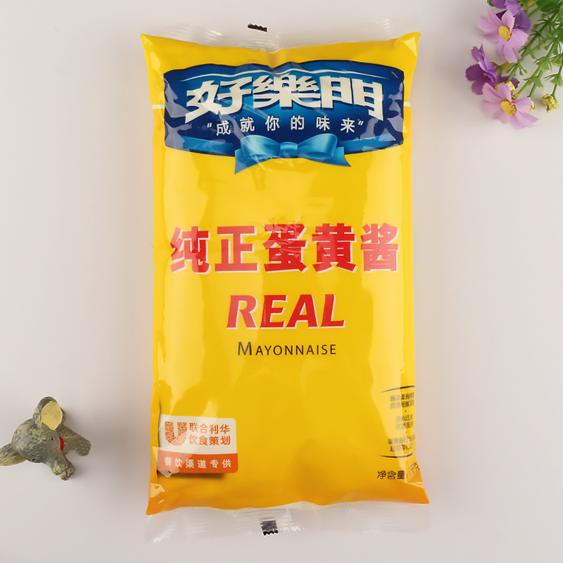 蛋黄酱1kg*12袋整箱商用蔬菜水果沙拉汉堡三明治沙拉酱【图片 价格