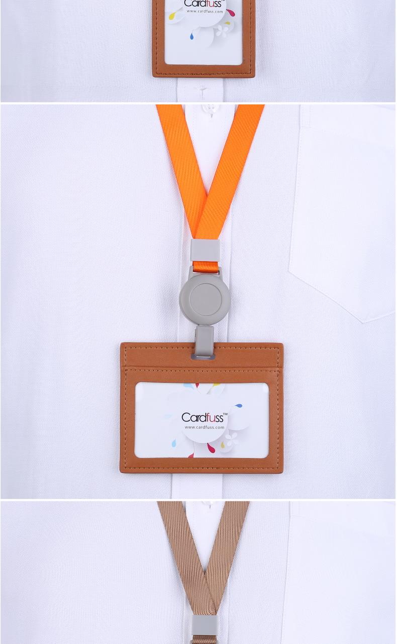 学生证公交饭卡证件套保护套ic门禁卡套工作证员工厂牌丝印胶印定制带