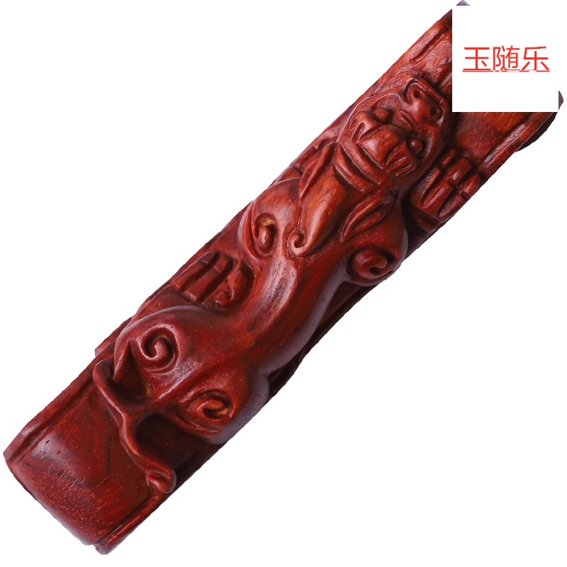 玉随乐貔貅如意挂件手把件印度小叶紫檀木文玩把玩物件男士随身把玩