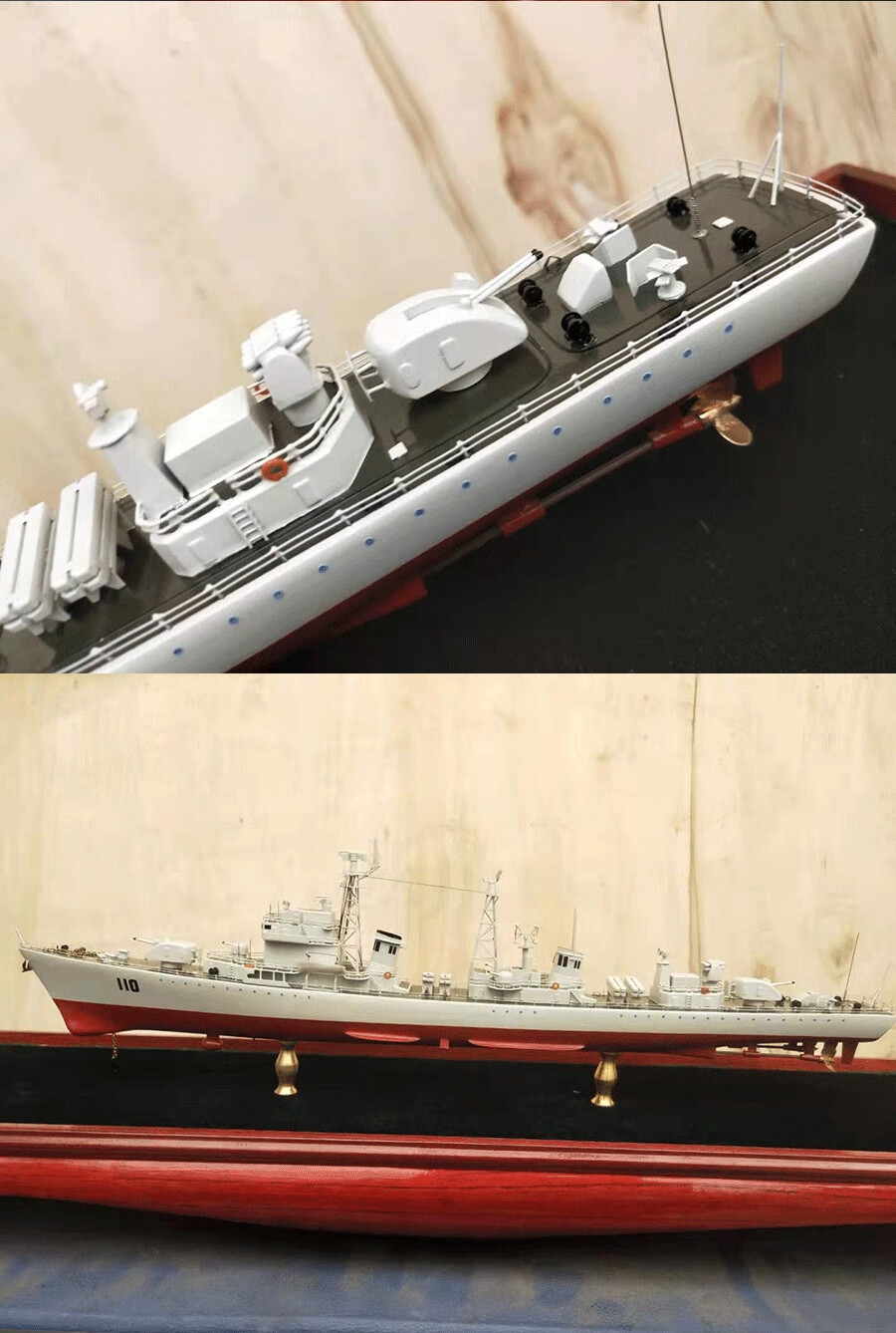 开封号109导弹驱逐舰大连号110旅大级i型051导弹护卫军舰战舰模型 110