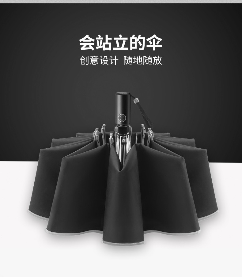 左都 全自动开收反向伞晴雨两用伞zd002,瑞弘文创(江苏)有限公司
