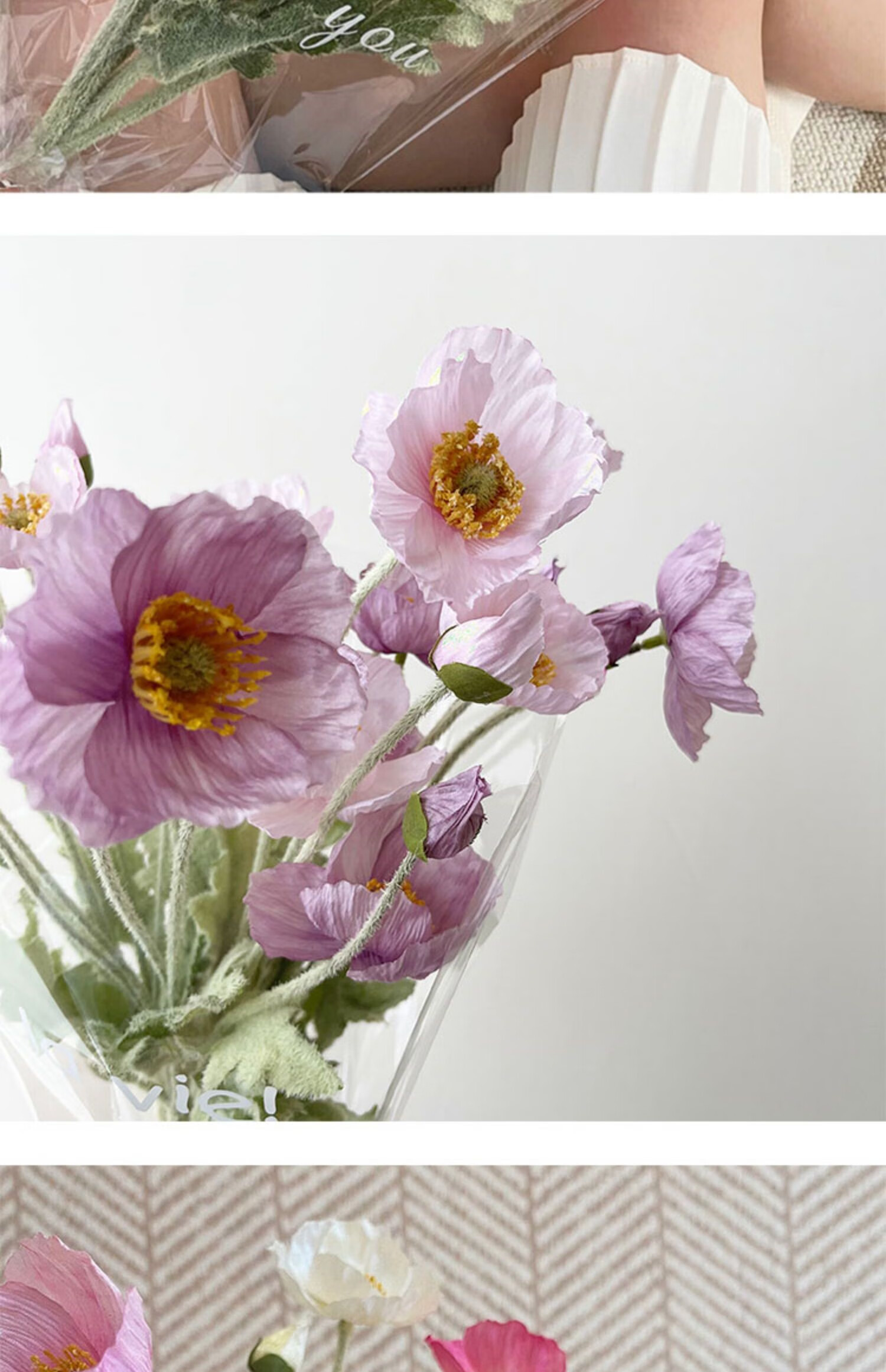 junjun仿真花 虞美人 罂粟花 毕业小花束 手捧花 春日野餐花拍摄 仙女