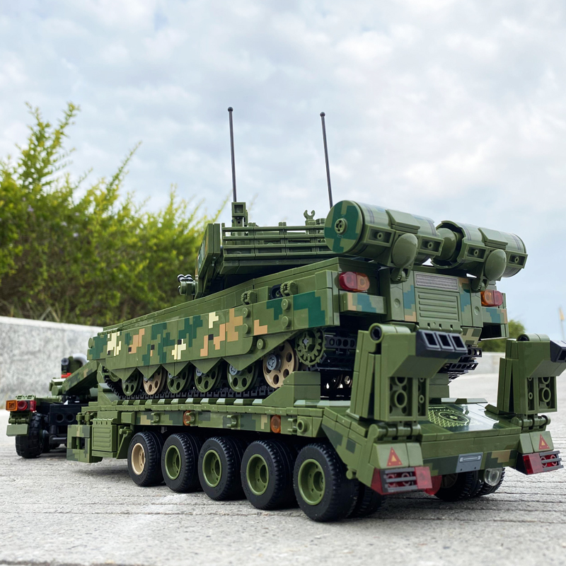 乐高(lego)乐高积木99a主战坦克运输车军事模型高难度拼装男孩玩具