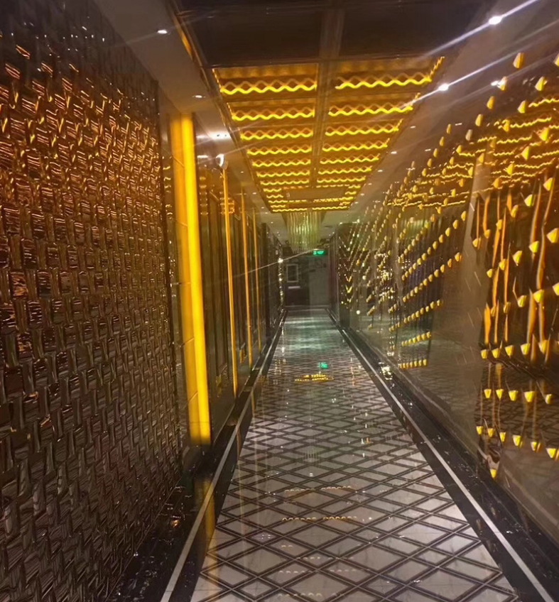 水波纹 镜面装饰板酒店ktv天花吊顶波浪3d立体冲压花定制 201不锈钢厚