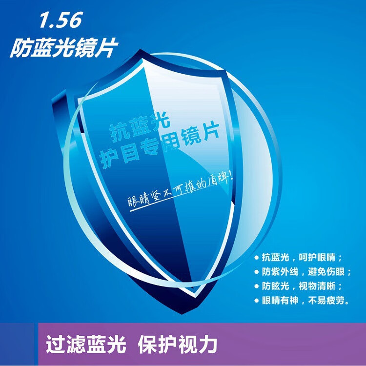 56防蓝光非球面变色老花镜片 1.56(较薄) 镜片