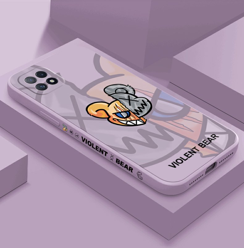 仁尼布偶熊oppoa55手机a92s壳中国风a91液态硅胶套防摔动漫情侣个性