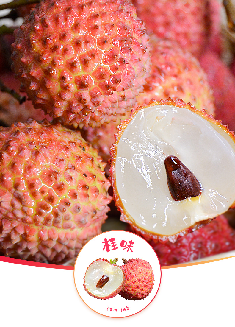 新鲜老树桂味荔枝高品质精选10斤粒果无枝叶时令水果水果广西大荔枝