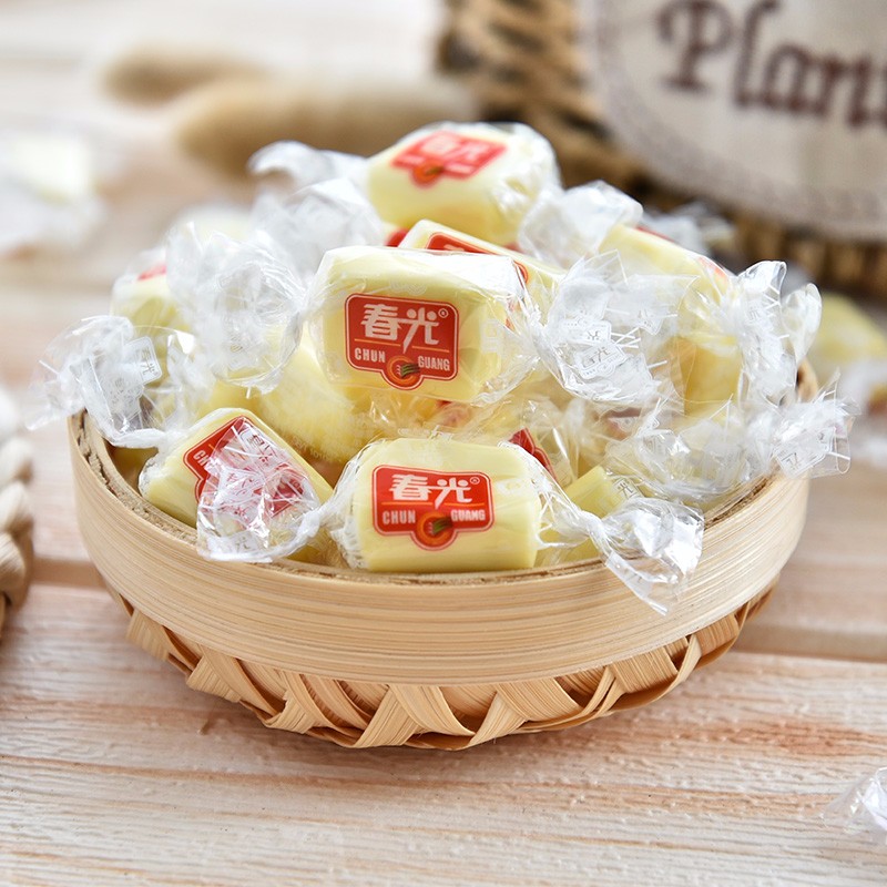 春光 榴莲奶糖160gx2袋 海南特产 休闲零食金枕头榴莲糖果散装软糖