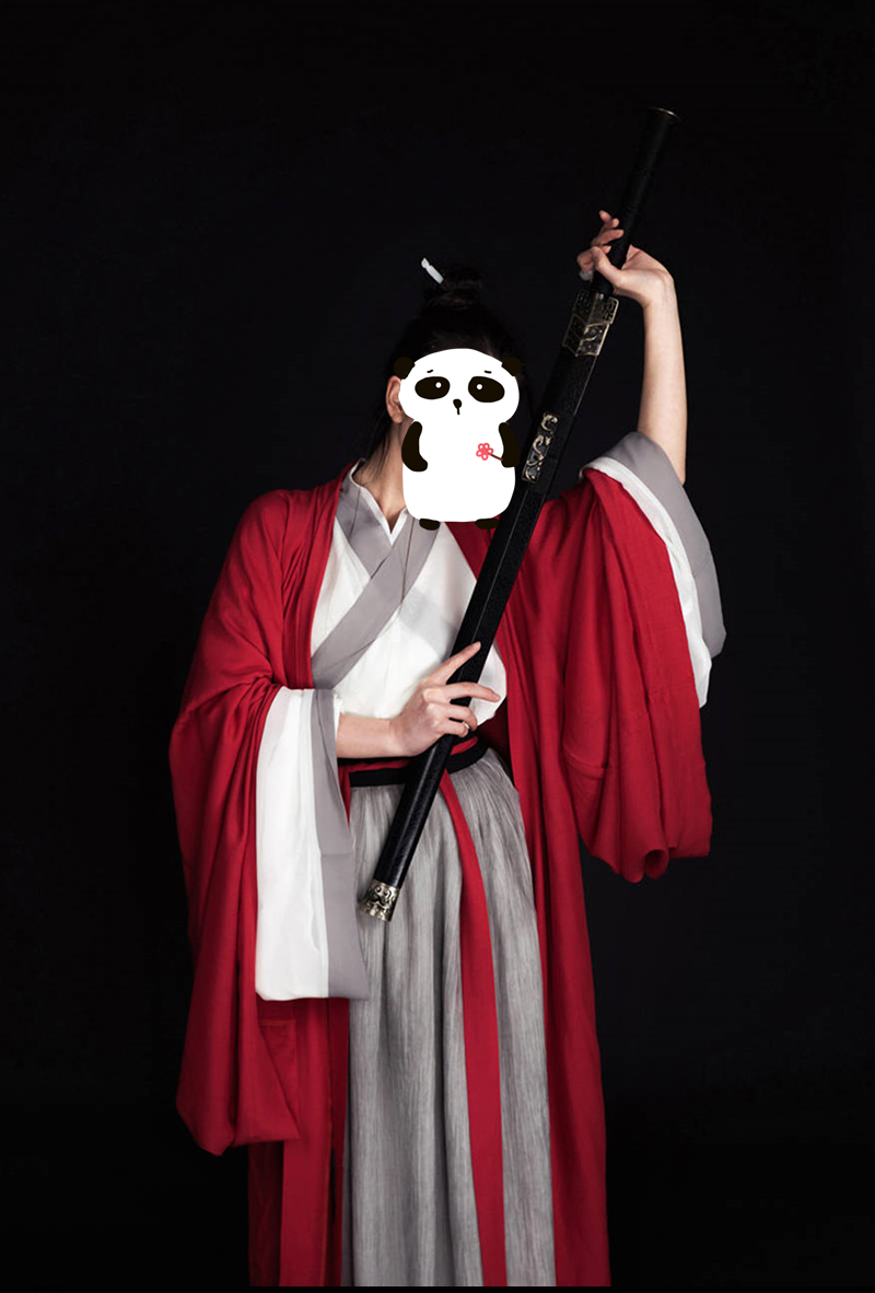 兰若庭侠客古风红颜传统汉服女魏晋风红色齐腰襦裙广袖古装中国风超仙