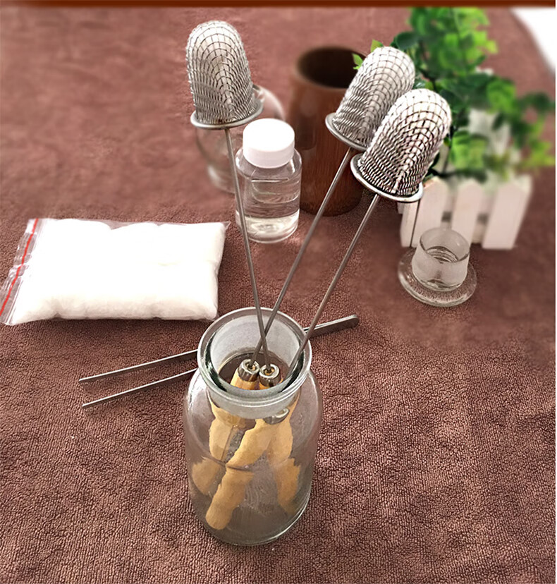 加长拔罐点火棒点火器火把酒精棉拔火罐打火工具可换棉花棒子 带网