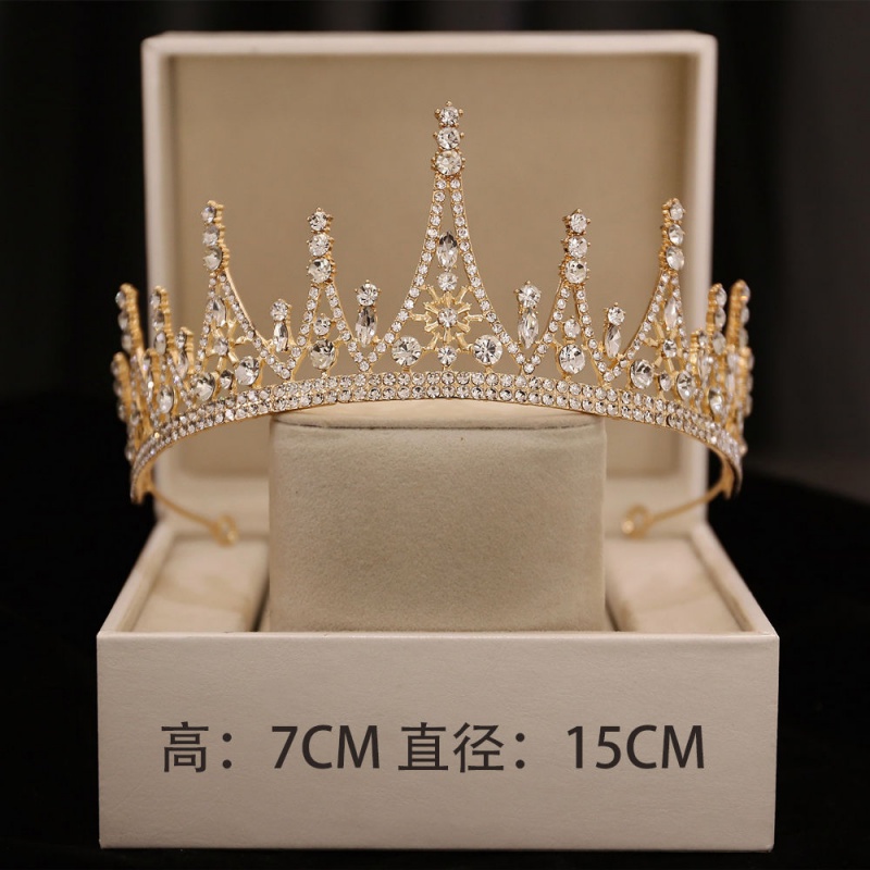 生日帽皇冠头饰过生日小公主学生礼超仙女圆形黑色18岁王冠新娘结婚