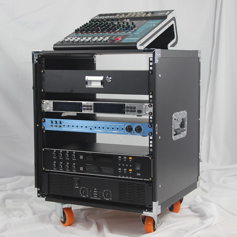 芸婷功放音响机柜 8加固铝包边机架12调音台机箱 20移动航空箱 2u金属