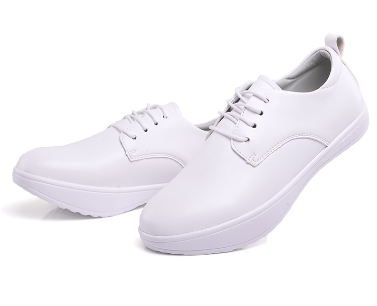 优品春季k型负跟鞋女单鞋腰椎间盘矫正前高后低倒走鞋 619米色 35