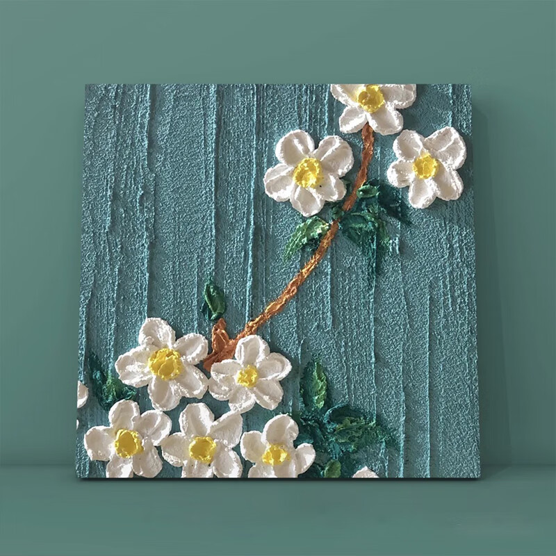 丙烯石英砂肌理画 ins风丙烯肌理画di材料石英砂画丙烯颜料细沙立体感