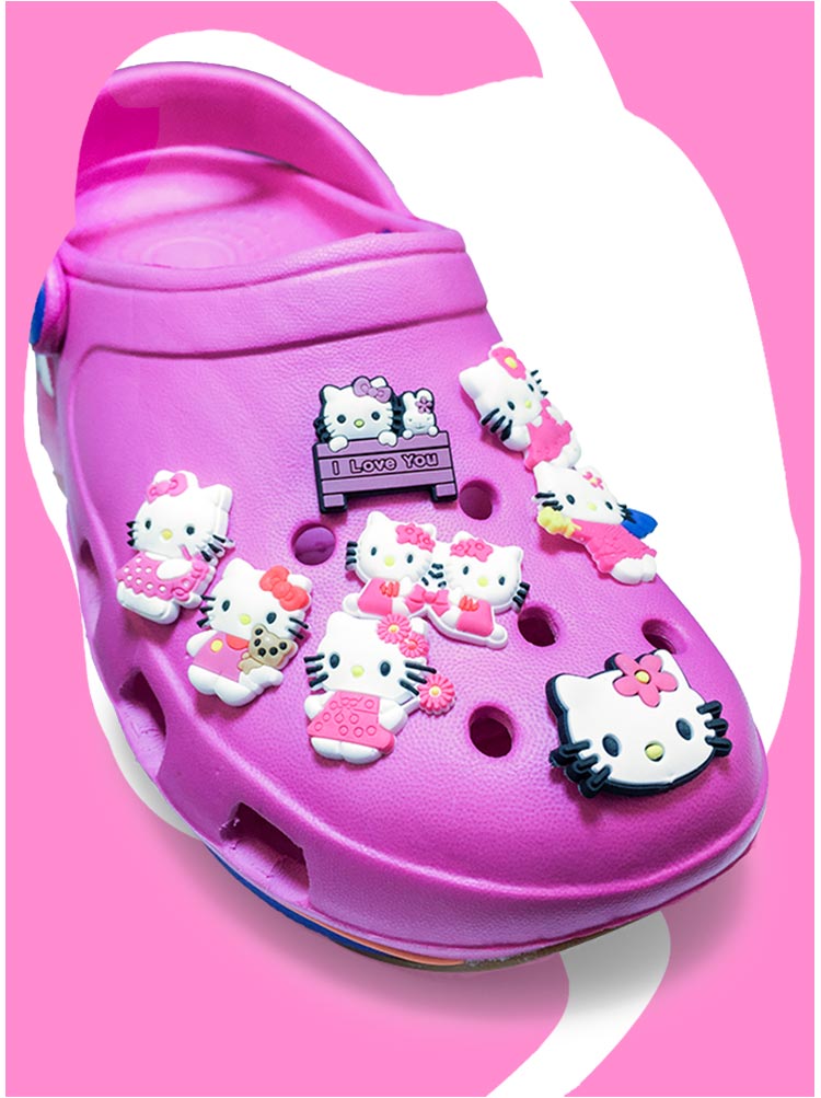 kt猫洞洞鞋花洞洞鞋鞋花洞洞鞋扣智必星 精美花朵系列hyb005a