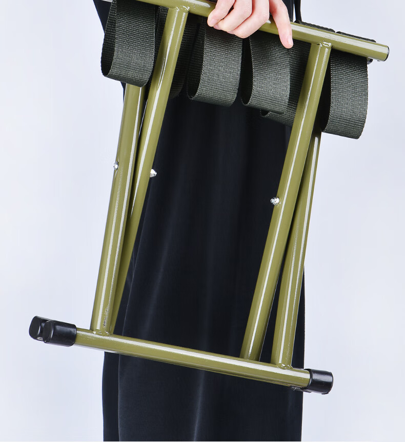 Grsaed Outdoor Folding Stool, Thickened Portable Small Stool, Fishing Chair, Bench, Travel Folding Chair, Army Gree 3
