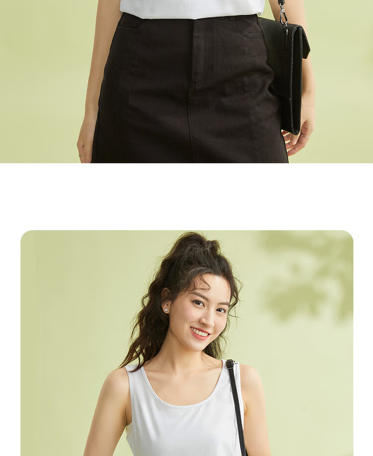 Giordano Sleeveless T-Shirt for Women, Basic Style, Knitted Elastic Cotton, Solid Color, Slim Fit, Round Neck Tank Top, 05323250 17